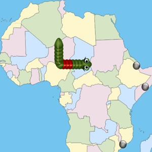 Cobra Mapa da África em COQUINHOS
